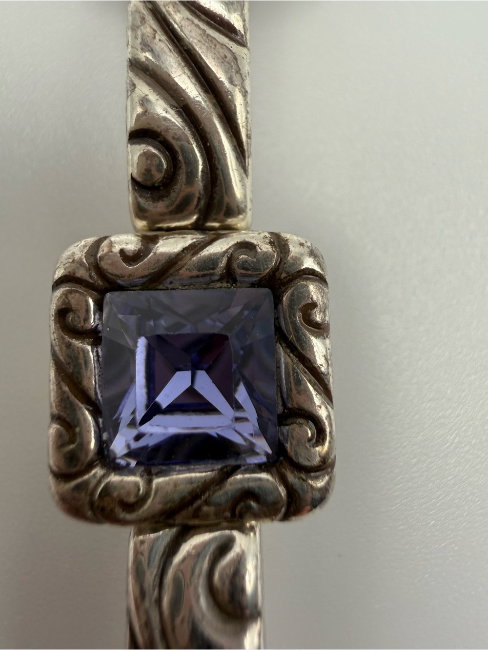 Brighton Silver-Tone Bracelet with Violet-Blue Stones - Picture 10 of 10